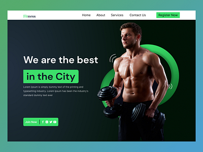 Fitness-Online gym platform 3d black website branding fitness fitness website graphic design green website gym gym platform gym website hero home page logo online ui ux web web design webdesign website