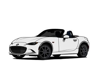 Miata MX5 illustration photoshop vectorart