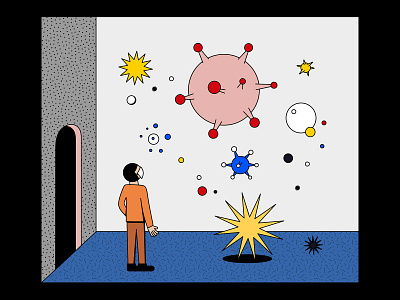 Escape—Virus 2020 coronavirus covid covid19 design disaster escape escape room flat health human illustration illustrator life live mask minimal room vector virus