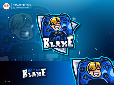 Gamer Blake Mascot Logo branding cartoon character esport esport team esportlogo game logo game online gaming logo logodesign mascot mascot design mascot logo design mascotlogo sticker twitch twitch logo vector youtube