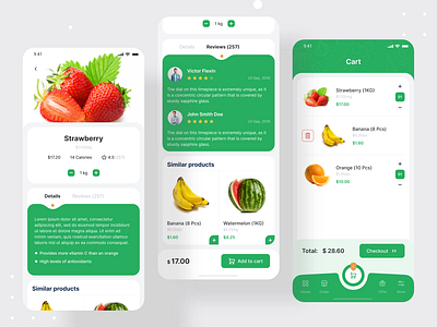 Gronik - Grocery Shop Mobile App app cart devignedge ecommerce ecommerce app grocery grocery app grocery store marketplace mobile app mobile app design mobile design mobile ui shop app shopping shopping app shopping cart ui ui design uidesign