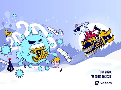 Bye-bye 2020 adobeillustration borabula coronavirus coronavirusillustration covid19 covidart designposter illustration poster art trump vector vector illustration vectorart