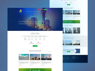 HIstory of Islam design flat minimal ui ux web website