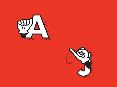 Sign Language a asl black and white branding charity children design hand icon illustration infographic j kansas city non profit nonprofit red sign language type variety vector