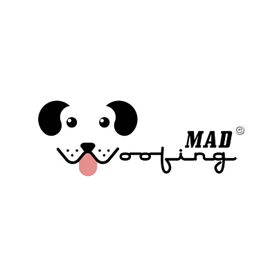 Woofingmad Logo animal logo dog logo logo design animals minimalist animal logo woofingmad