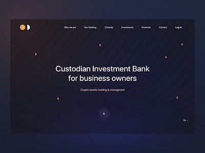 Custodian Investment Bank account bank banking blue crypto cryptocurrency currency custody dark hold invest money site web