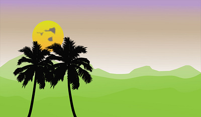 Moon Rising design flat illustration vector