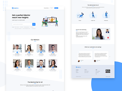 AskMe Web UI angular ui banner courses web ui header mentor introduction ui mentor web ui mentorship ui online platform saas ui search mentor ui search ui students ui ui uidesign users ui ux vector web ui website builder website design
