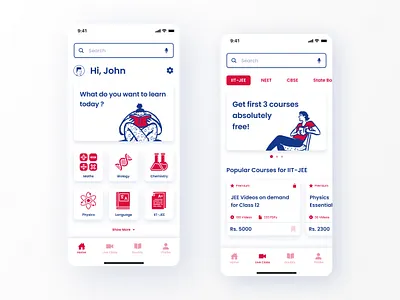 eLearning App Design app design colours course app design doodles elearning illustration light mode open doodle study app ui ui ux ui ux design uidesign uiux uiux design user experience user interface design ux