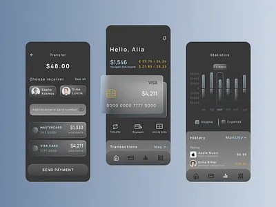 Banking app bank account bank app bank card bank ui banking glass glass effect glassmorphism uxui