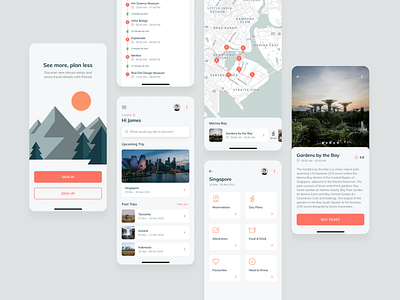 Travel App booking app concept design mobile planner app travel ui ux