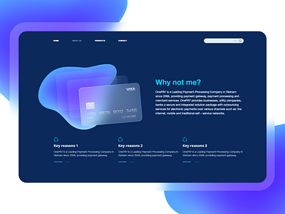 Bank card introduction page app bank banking card ui ux website