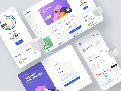 Unity Dashboard Kit: Exchange 🤑Dark - Light Theme app banking clean clean dashboard coin crypto crypto wallet cryptocurrency dark mode dark theme dashboard exchange market minimal mobile sidebar ui ui design ux wallet