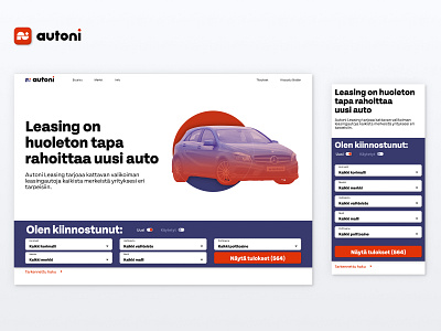 Car Leasing Website Design auto car design illustration landing landing page leasing ui ux web website