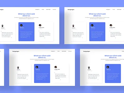 Testimonials - Web concept business clean comments companies design feedback logos marketplace minimal page portfolio product quote service soft startup testimonial testimonials web website