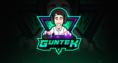 GUNTEK® ESPORTS LOGO branding design esports logo illustration logo mascot mascot character