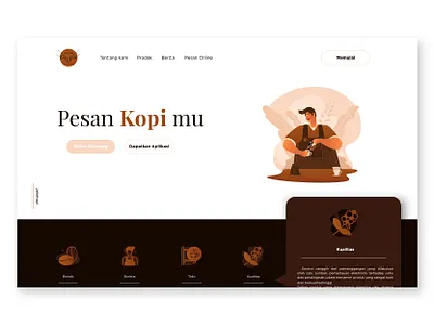 Coffee Shop Website branding character coffe coffee coffeeshop icon iconography iconset illustration interface ui user experience user interface user interface design userinterface web web design webdesign website website design