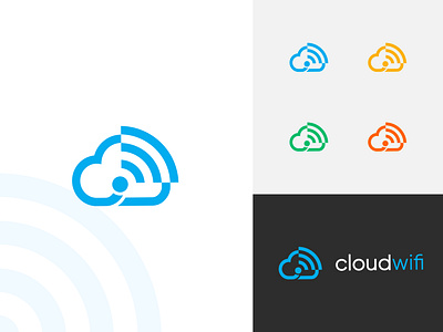 Cloud wifi blue brand identity branding branding design cloud cloud wifi colorful creative designer flat graphic design logo logo design logo mark minimal minimalist modern vector wifi logo