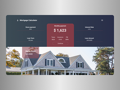 Mortgage Calculator Daily UI 004 animation design figma graphic design icon illustrator minimal ux web website арт