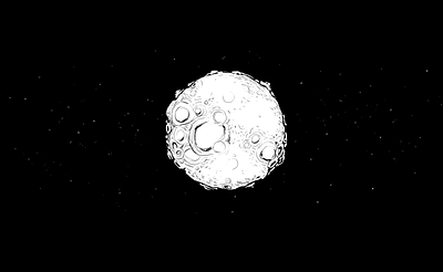 Planet black and white branding illustration krita sketch