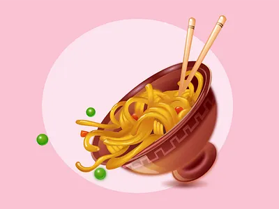 Noodles illustraion illustrator noodles vector