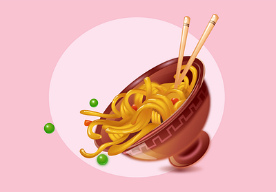 Noodles illustraion illustrator noodles vector