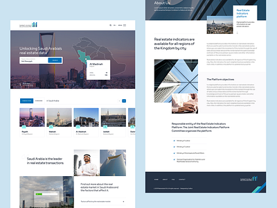 Rega - Digital platform charts design homepage indicators minimal platform real estate saudi arabia trends ui ux