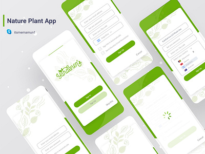 Nature Plant app app creative decoration decorative ecommerce flower garden green illustraion leaf market natural plant plant app room shop store typogaphy ui uiux