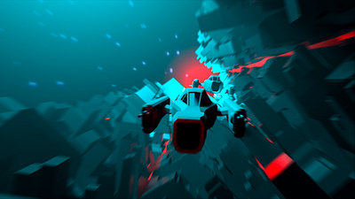 Space ships flying down a trench (still from video) 3d design motion graphic video