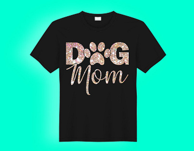 Dog Mom Shirts for Women Cute Letter Print Pet Lover Paw create custom cute design dogs illustration mom pet lover t shirt t shirt design trendy woman