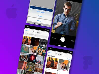 IOS Image Upload app apple camera crop design figma ios iphone library mobile snap ui uiux uiuxdesign upload ux ux design