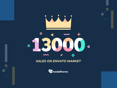 13k Sales on Envato Marketplace illustration modeltheme theme themeforest wordpress wordpress development wordpress theme