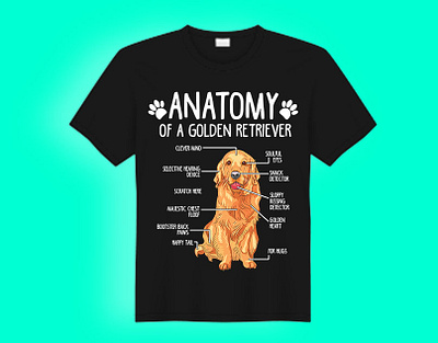 Funny Anatomy Golden Retriever Dog Lover Gift create custom design golden gate retriever t shirt t shirt design trendy typography