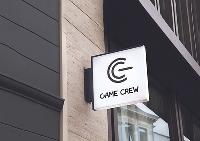 Game Crew flat illustrator logo minimal photoshop typography vector