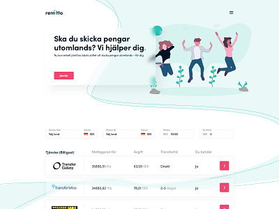 Money Transfer Comparison site compare design glass minimal money transfer ui ux web website
