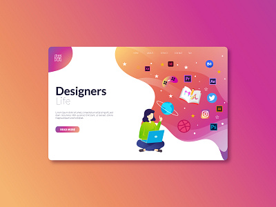 Designers life Ui branding gradient gradient design graphic design graphic design icon design illustration ui ui design ux vector