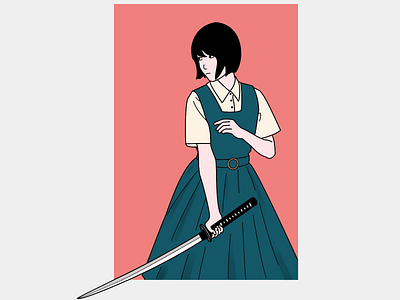 Girl with Katana animeart illustration illustration art illustrator nepal nepali photoshop