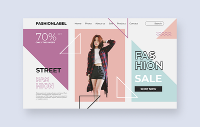 Clothing store design figma figmadesign flat minimal shapes ui web website