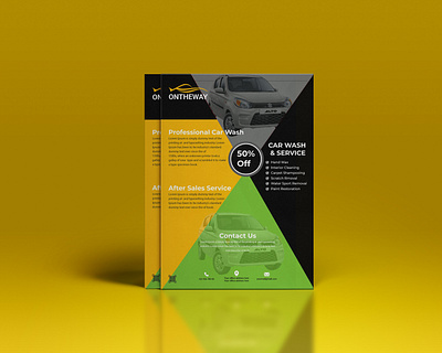 AUTOMOBILE SERVICE FLYER branding business proposal corporate branding corporate identity flyer graphicsdesign illustration