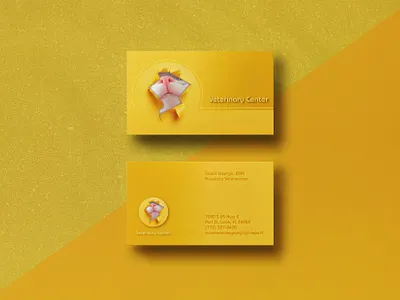 NEW MINIMAL, YELLOW, ANIMAL STYLE BUSINESS CARDS animals brand identity branding business card business card design cats illustration logo minimal minimalist new card professional veterinary