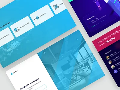 Cheppers Meeting Room Booking app application illustration interaction design isometric isometric illustration meeting meeting app meeting room ui ui design webdesign