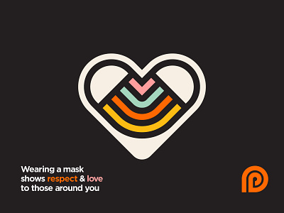 Respect & Love branding covid illustration mask