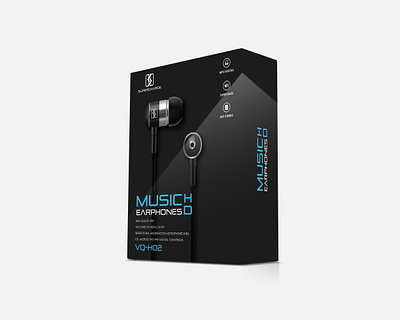 Packaging Design For Earphones branding design digitalart flat graphic design label design logo minimal package design packaging stationery vector website design