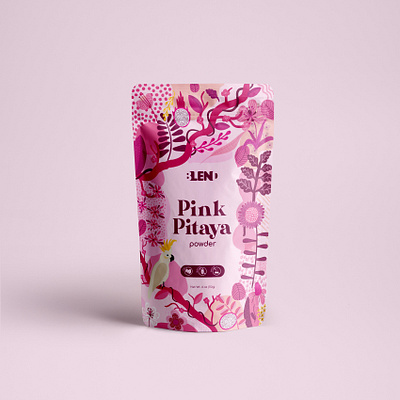 Pitaya Superfood powder colorful package design packaging packaging mockup pitaya pouch design pouch mockup superfoods