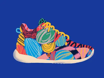 Sneaker for Buck NY / Microsoft Teams buck illustration shapes shoe sneaker textures
