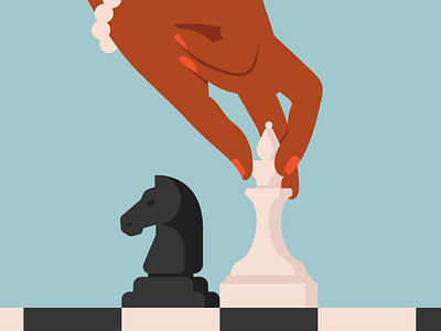 Game night chess flat flatillustration game hand illustration ipadpro minimal play vector