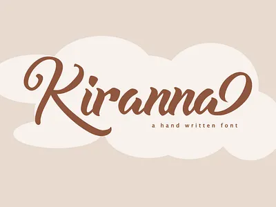 Kiranna a hand written font clean creativefabrica creativemarket font font awesome font design font logo fontbundle handwrittenfont scriptfont trendingfont