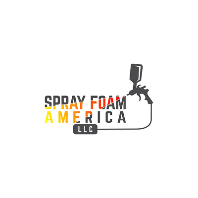 Spray Foam America america brand identity clean company illustration logo logo design logotype minimalist modern paint spray vintage logo