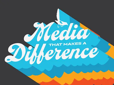 Rogue Heart Media Office Mural 70s branding design flat groovy icon illustration illustrator logo typography vector vintage design vintage type