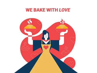 Bakery illustration art design flat illustration illustrator minimal ui vector web
